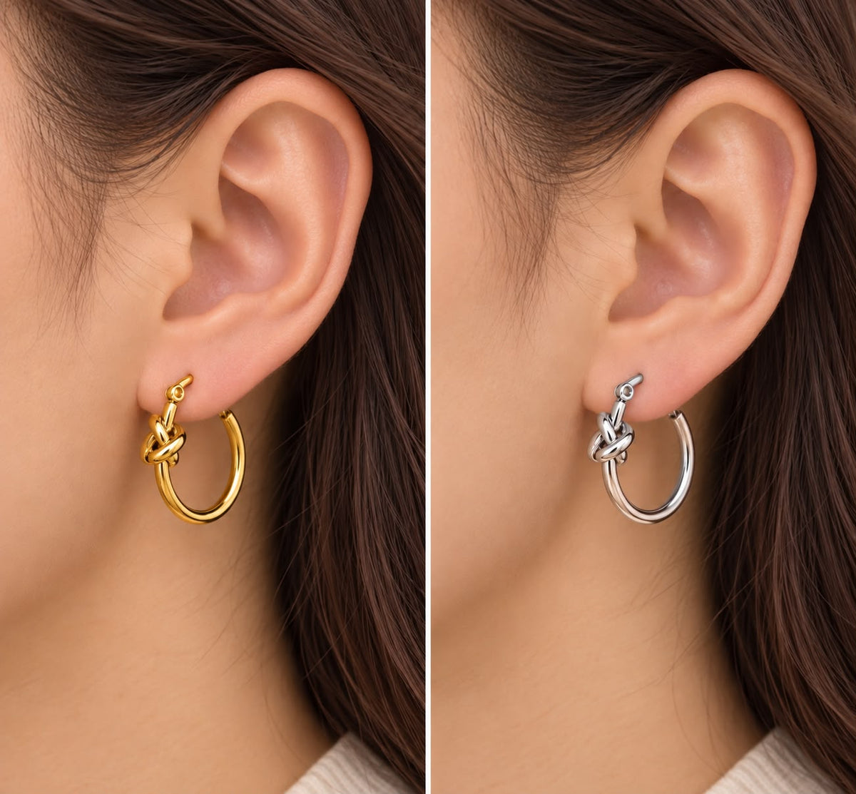 Knot Hoop Earrings