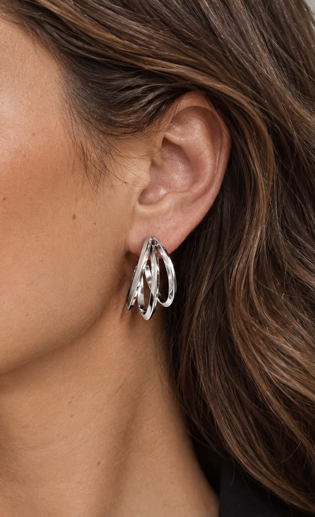 Triple Curve Earrings