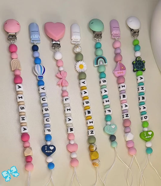 Customized Name Pacifier Clip